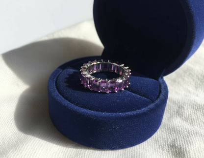 Blue Baguette Eternity Band
