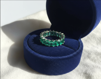 Blue Baguette Eternity Band