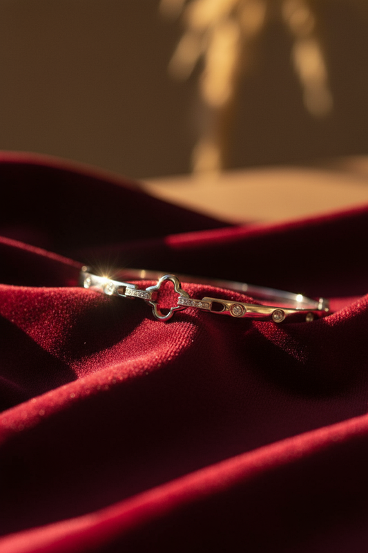 Open Clover Cuff Bracelet
