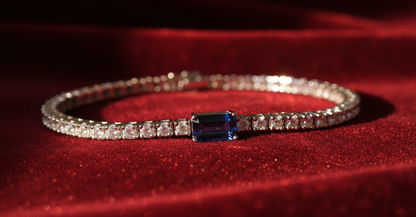 Emerald Centre Stone Tennis Bracelet