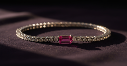 Emerald Centre Stone Tennis Bracelet