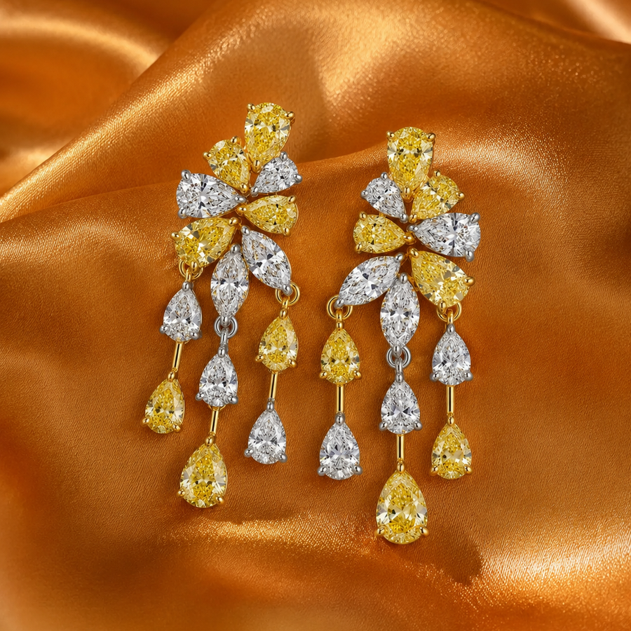 Golden Cascade Earrings
