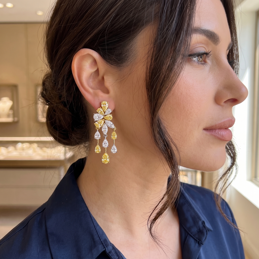 Golden Cascade Earrings