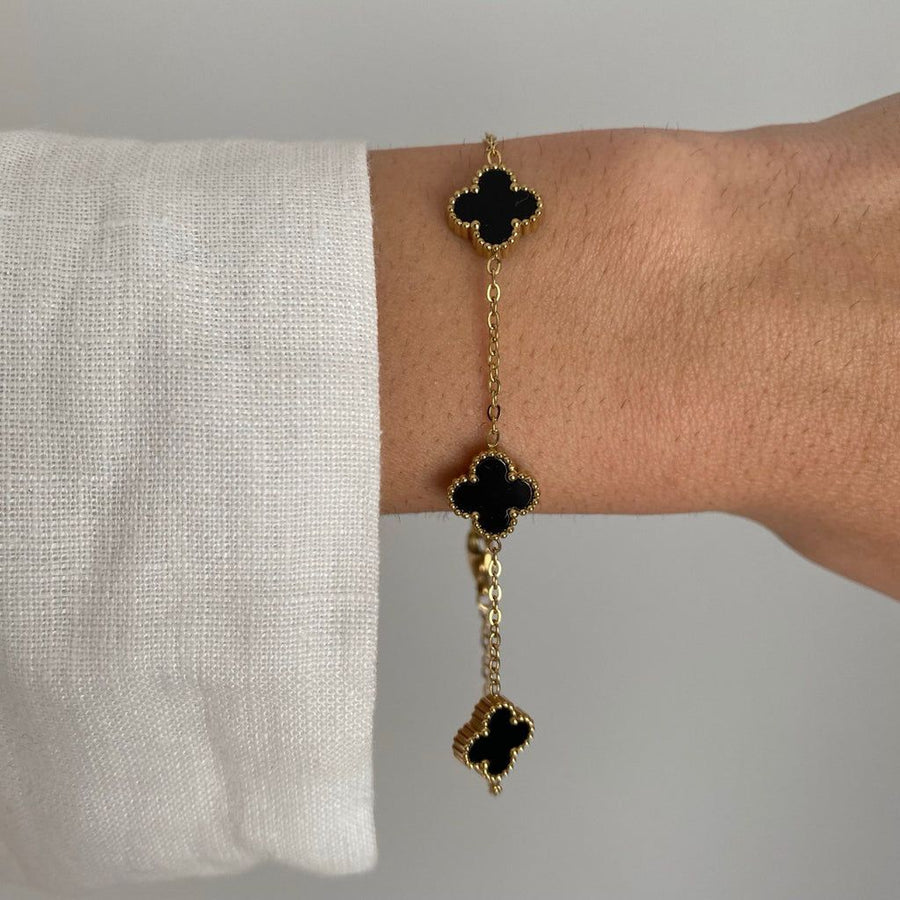 Noir Clover Bracelet – Black