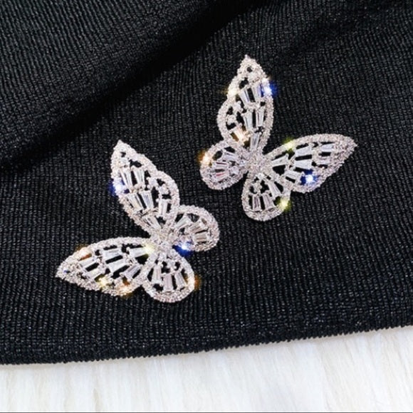 Crystal Butterfly Studs