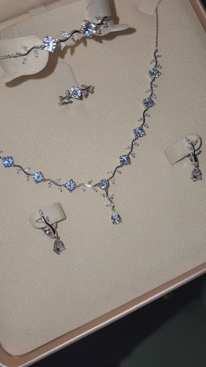 Blue Zirconia Bridal Set