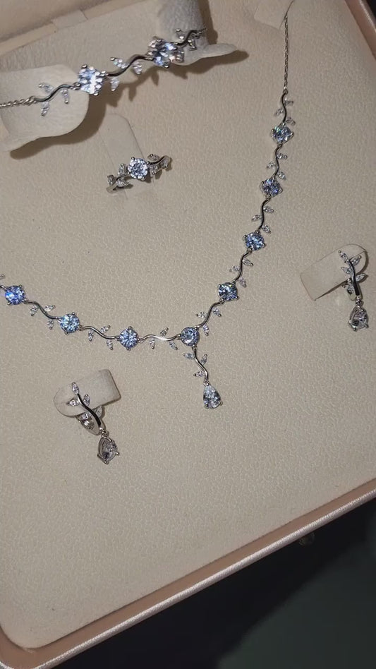 Blue Zirconia Bridal Set