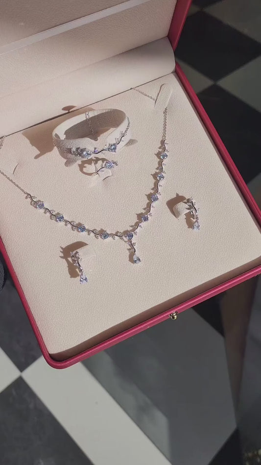 Blue Zirconia Bridal Set
