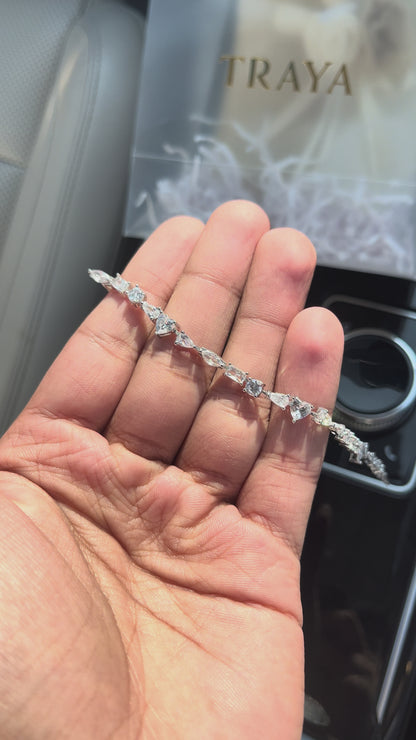 Mixed-Cut Stone Baguette Bracelet