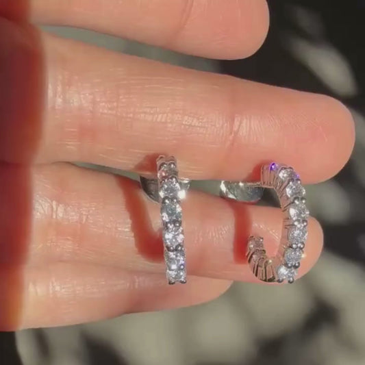 Classic Moissanite Open Hoops - Mini Match