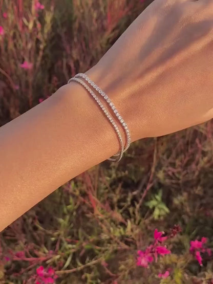 Silver Zircon Tennis Bracelet