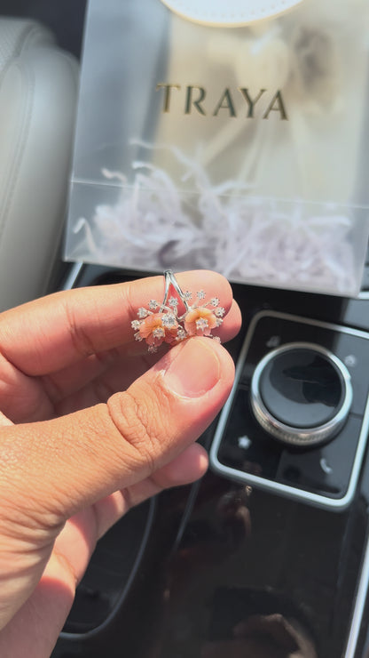 Blush Floral Diamond Cluster Ring