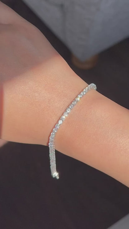 Silver Zircon Tennis Bracelet