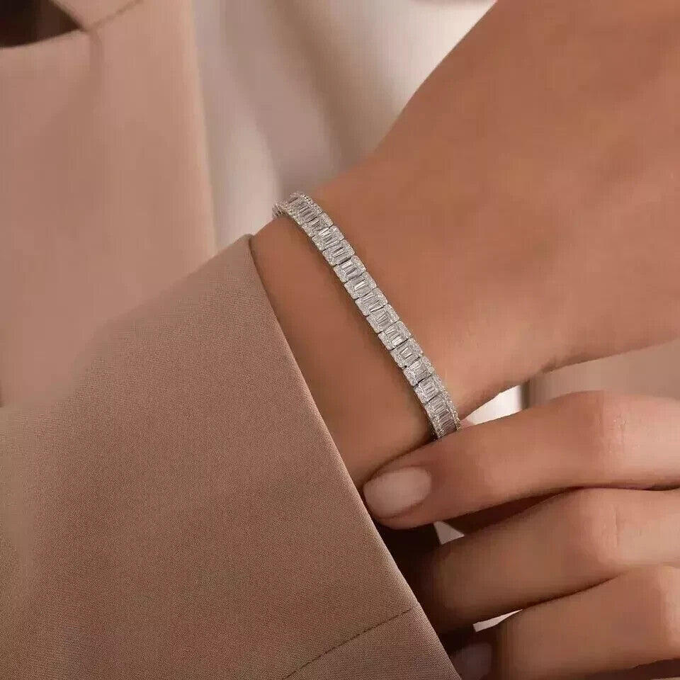 Emerald Cut Tennis Bracelet