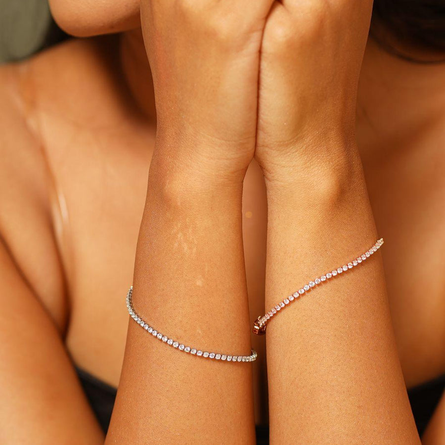 Rose Gold Tennis Bracelet - Mini Match